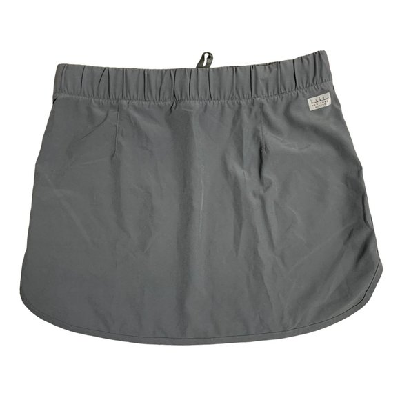 Nicole Miller Active Athletic Skirt S Grey Zip Pockets Elastic Drawstring Waist - Picture 3 of 5